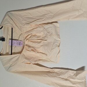 Wild Fable Cream Long Sleeve Blouse